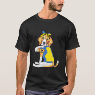 Camiseta Beagle I Love Ucrânia Flag Dog Lover Ucraniano