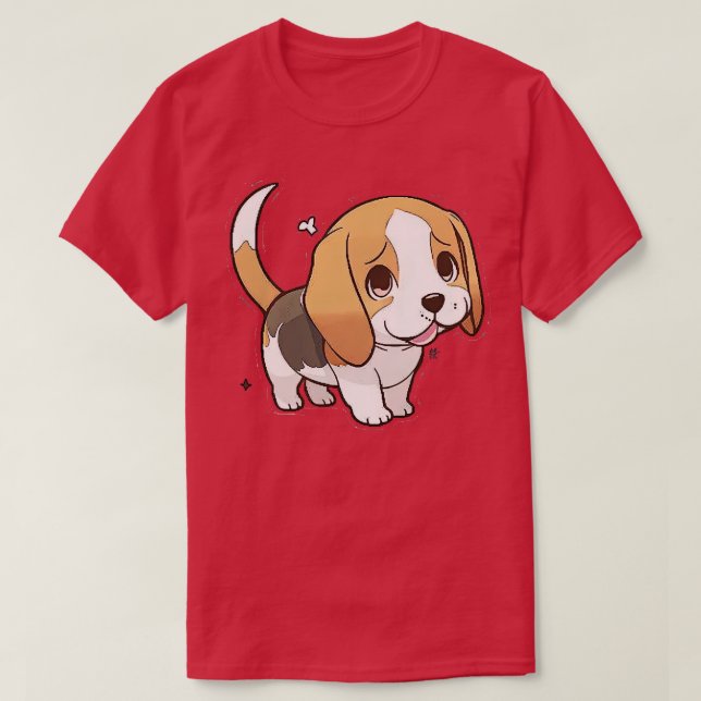 Camiseta Beagle Kawaii (Frente do Design)
