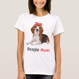 Camiseta Beagle Mãe Cachorro Bandana Pet Lover Gift WoBeagl