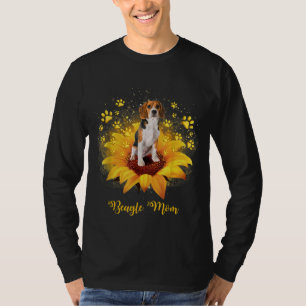 Camiseta Beagle Mãe Girassol Com Dia de as mães De Cães