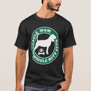 Camiseta Beagle Mãe Wiggle Bumbum Club Cute Dog Owner Pet