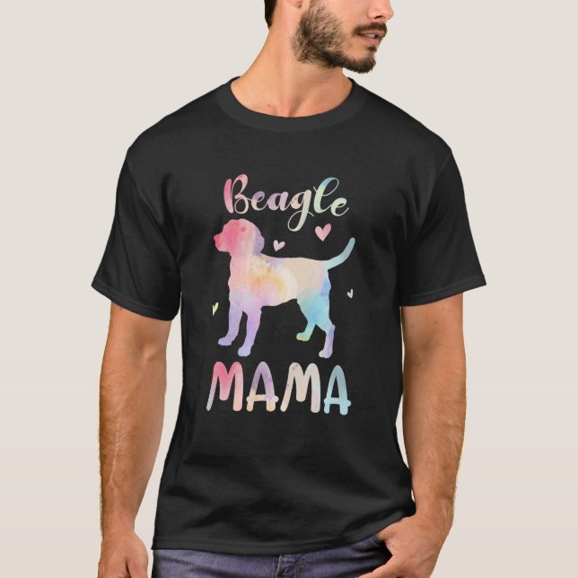 Camiseta Beagle Mama Colorful Beagle Dons Dog Mãe (Frente)