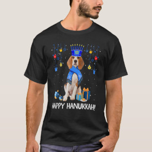 Camiseta Beagle Menorah Hat Christmas Happy Hanukkah Jewi