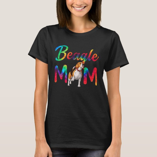 Camiseta Beagle Mom Tie Dye Dog Mom Mothers Day (Frente)