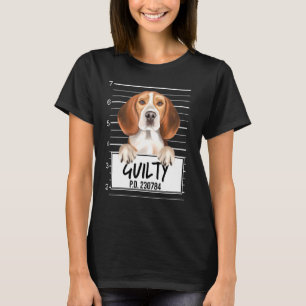 Camiseta Beagle Mugshot Guilty Dog