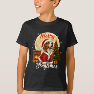 Camiseta Beagle Natal Fantasia Beagle Beagle Natal Alegre