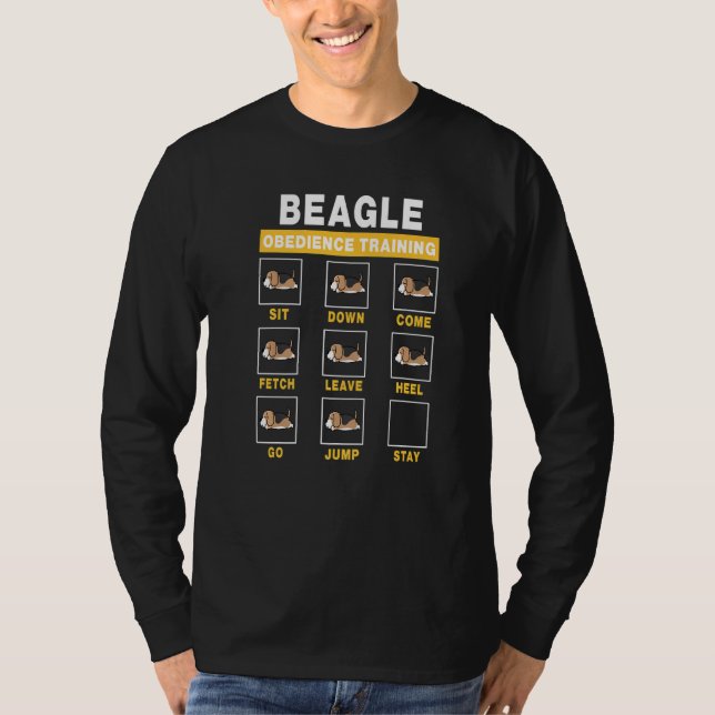 Camiseta Beagle Obedience Training Dog Guide to Trainer Div (Frente)