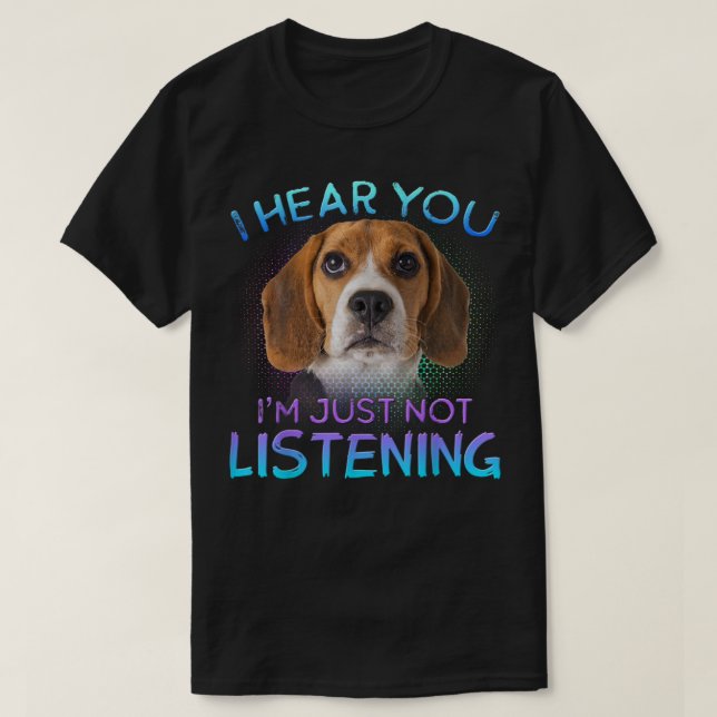 Camiseta Beagle, ouço você não ouvir (Frente do Design)