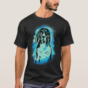 Camiseta Beagle Paint Blue Design Cachorro Mãe Pai