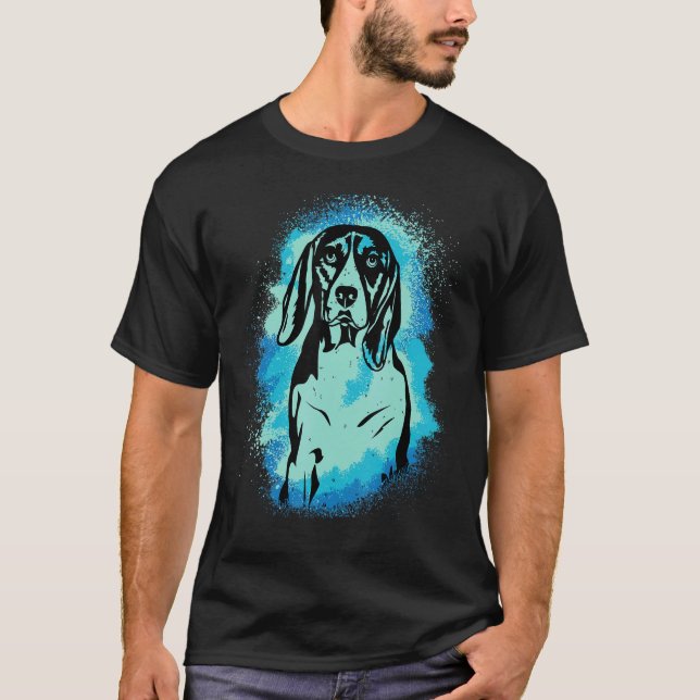 Camiseta Beagle Paint Blue Design Cachorro Mãe Pai (Frente)