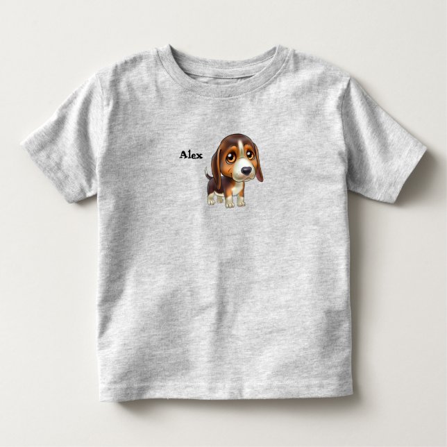 Camiseta Beagle Puppy Cartoon (Frente)