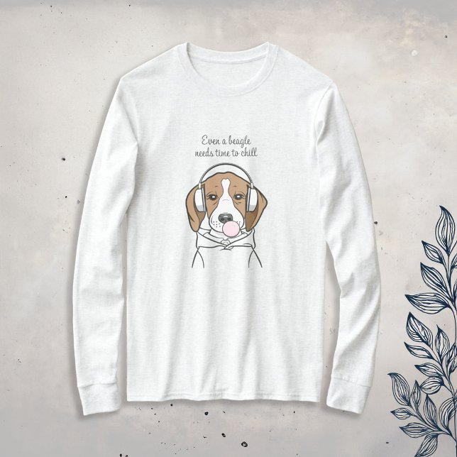 Camiseta Beagle Refrigerante com Bubblegum Cute Engraçado C (Criador carregado)