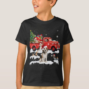 Camiseta Beagle Riding Red Truck Feliz Natal X mas Feio