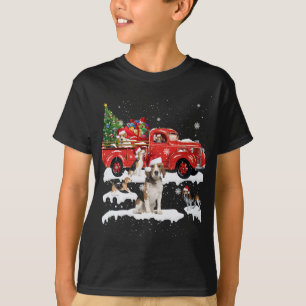 Camiseta Beagle Riding Red Truck Feliz Natal X mas Feio