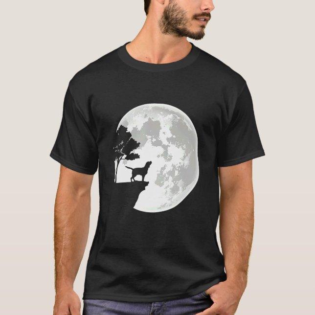 Camiseta Beagle Roupa and Moon Halloween Costume (Frente)
