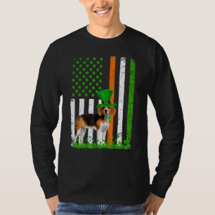 Camiseta Beagle Saint Patrick's Day Dogs Lover American Fla