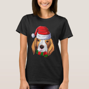 Camiseta Beagle Santa Claus Boys Roupa Natal Kids Cachorro