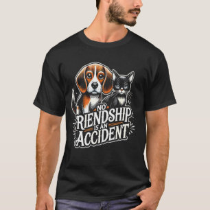 Camiseta Beagle sem amizade Acidente de gato