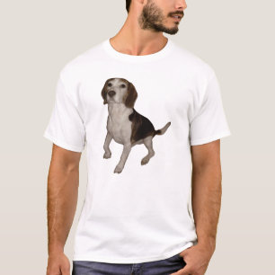 Camiseta beagle sentado em terceiro