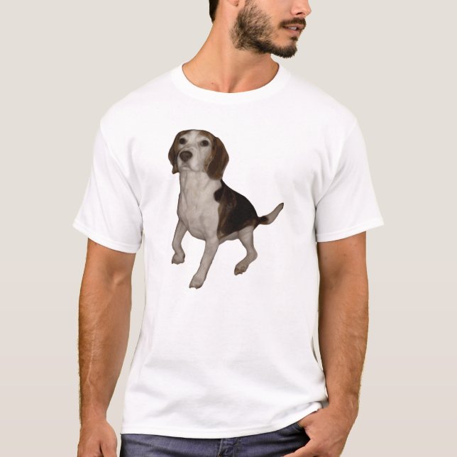 Camiseta beagle sentado em terceiro (Frente)