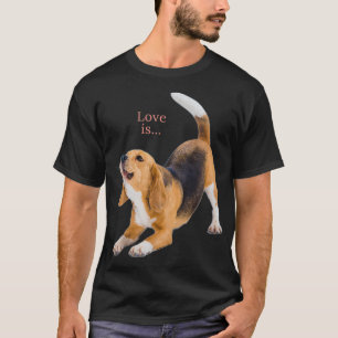 Camiseta Beagle Shirt Beagles Tee Love Is Dog Mom Dad Puppy