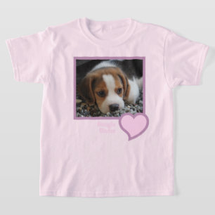 Camiseta Beagle Sister Text Pet Dog Family Foto