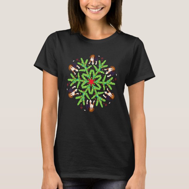 Camiseta Beagle Snowflake Beagle Natal (Frente)