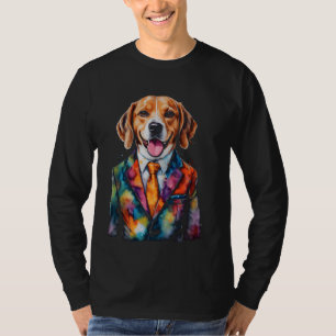 Camiseta Beagle Suit Dog Colorny Funny Animal Art Impressão