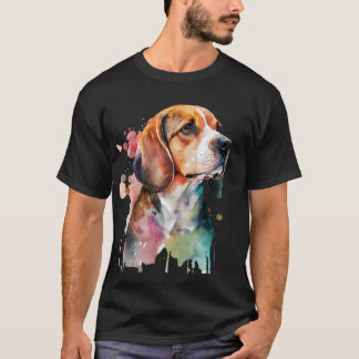 Camiseta Beagle Watercolor Tshirt Design