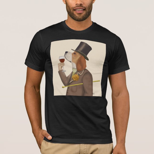 Camiseta Beagle Wine Snob (Frente)