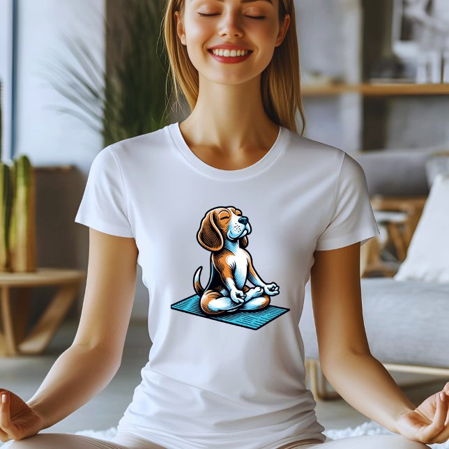 Camiseta Beagle Yoga Design (Criador carregado)