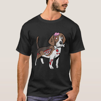 Camiseta Beagle Zombie Cachorro Osso Costume Cute Animal Ha