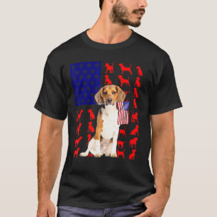 Camiseta Beagles American Flag 4 De Julho Dog Usa Patrioti