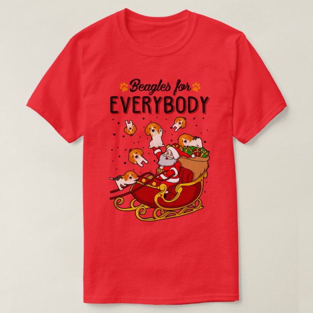 Camiseta Beagles Christmas (Frente do Design)