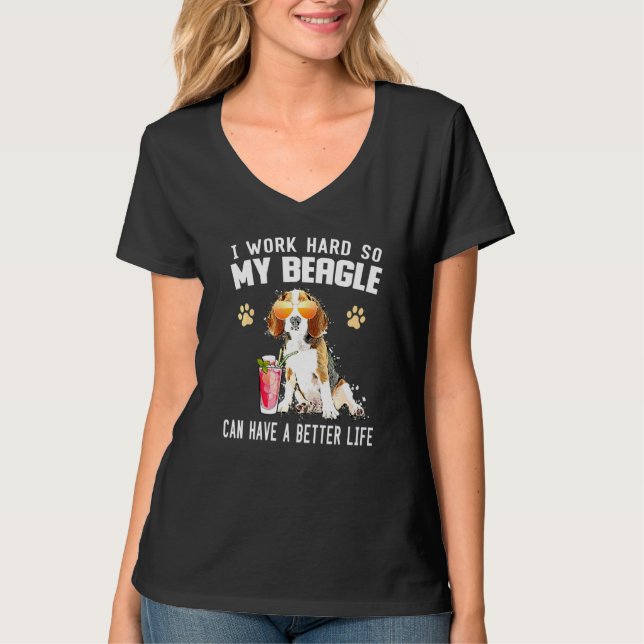 Camiseta Beagles Com Óculos Solares Cachorros (Frente)