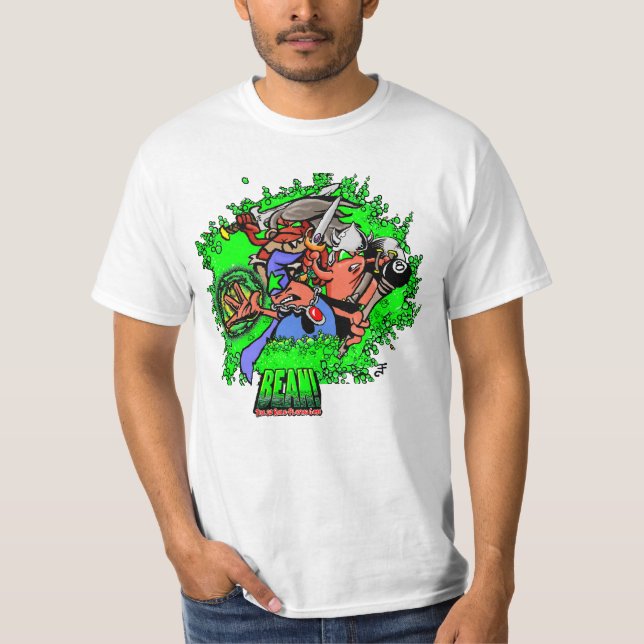 Camiseta BEAN! Heróis Masculinos    (Frente)