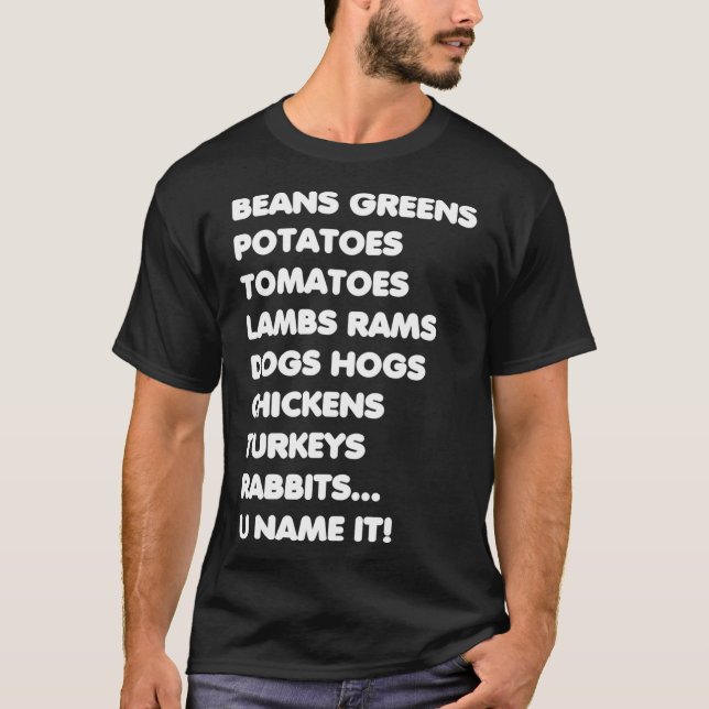 Camiseta Beans Greens Potatoes U Name It Grateful Thanksgiv (Frente)