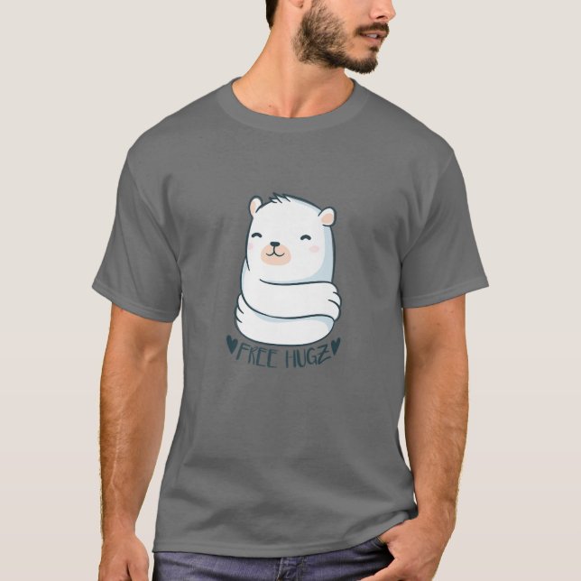 Camiseta Bear Animal Abraço Adoramento Joy Presente (Frente)