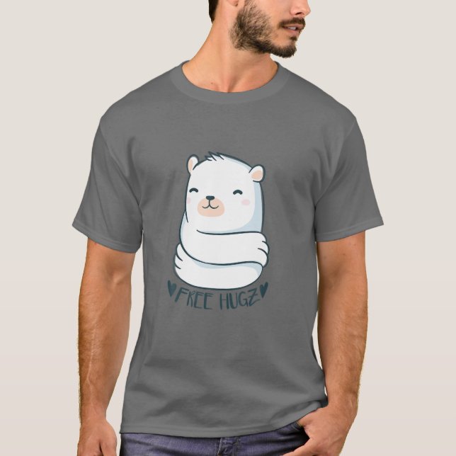 Camiseta Bear Animal Abraço Adoramento Joy Presente (Frente)