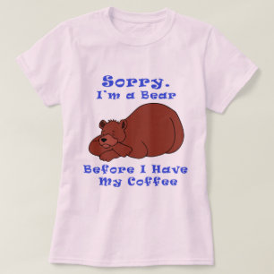 Camiseta Bear antes do café