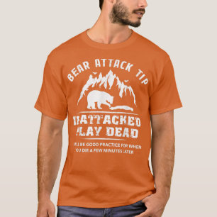 Camiseta Bear Attack Tip Camping Hiking Outdoor Travel Funn