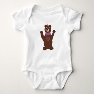 Camiseta Bear Baby Jersey Bodyfato, Branco