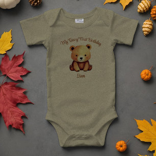 Camiseta Bear Bear Bear primeiro aniversario Cinto