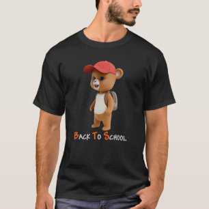 Camiseta Bear Bear Bonito Mochila Boné Baseball De Volta À