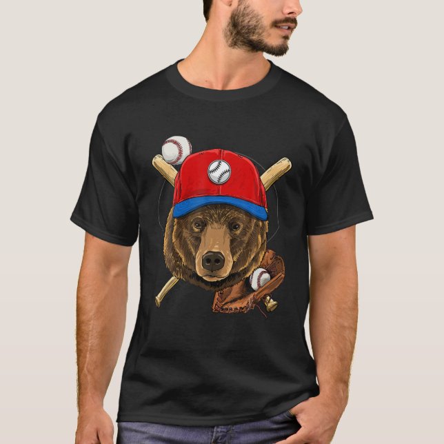 Camiseta Bear Beball Bear Amplia Beisebol (Frente)