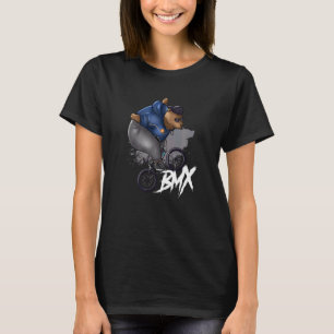 Camiseta Bear Bmx Rider Bmx Biker Stunts Bicicleta Bm