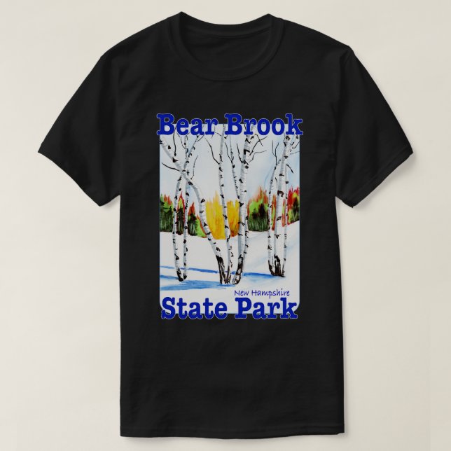 Camiseta Bear Brook State Park New Hampshire (Frente do Design)