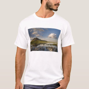 Camiseta Bear Butte se reflete no lago Bear Butte perto