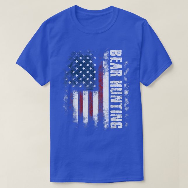 Camiseta Bear Caça À Bandeira Americana Bears Hunter (Frente do Design)