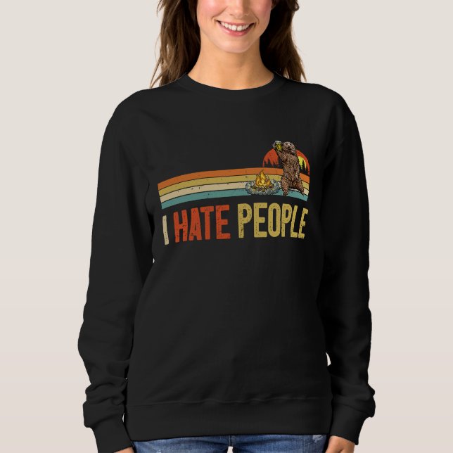 Camiseta Bear Camping I Hate People Bear Drinking Outdoor L (Frente)